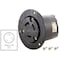 Ac Works Flanged Locking Inlet, L6-30R, 30 A, 250V AC, Screw Terminals, Black ASOUL630R - alternate 7